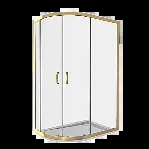 Душевой уголок Good Door JAZZ R-120-C-G стекло прозрачное/профиль золото купить в интернет-магазине Sanbest