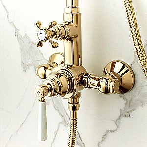 Душевая система Jacob Delafon CLEO 1889 E24311-BGG глянцевое золото купить в интернет-магазине сантехники Sanbest