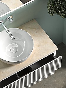 Тумба с раковиной Sancos SNOB R 80 со столешницей, белая матовый для ванной в интернет-магазине Sanbest