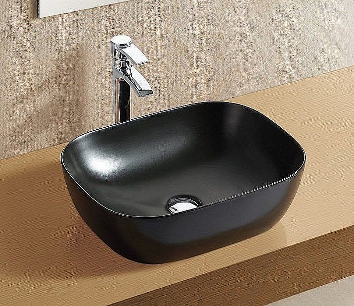 Раковина накладная CeramaLux NC 60 78106MB черная матовая купить в интернет-магазине Sanbest
