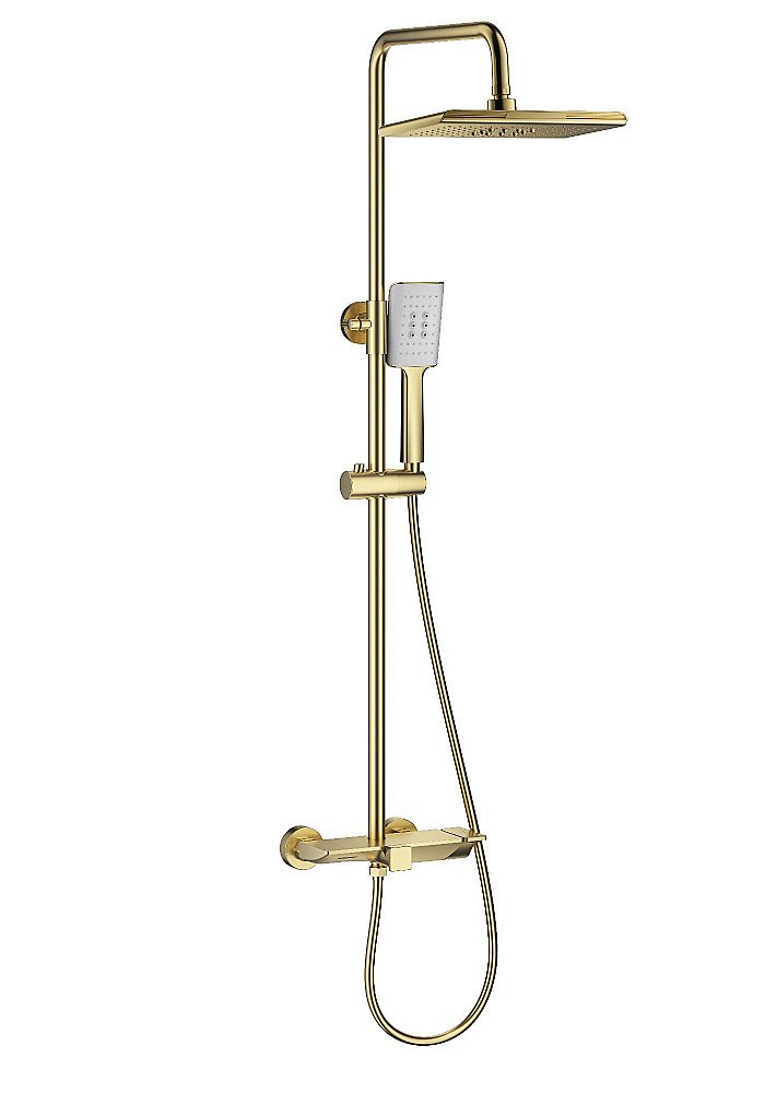 Душевая система WONZON & WOGHAND, Брашированное золото (WW-AE33110-BG) купить в интернет-магазине сантехники Sanbest