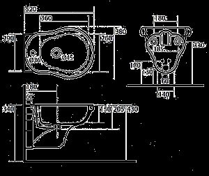 Биде подвесное Kerasan Retro 102604 купить в интернет-магазине Sanbest