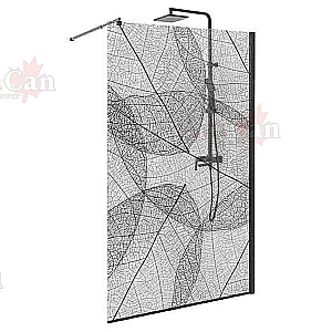 Душевое ограждение AvaCan MB110 профиль черный/стекло прозрачное с рисунком купить в интернет-магазине Sanbest