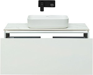 Тумба с раковиной Allen Brau Infinity 100 1.21004.WM белый матовый для ванной в интернет-магазине Sanbest