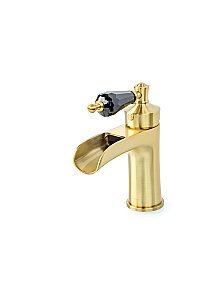 Смеситель для раковины Boheme Vogue 201-BSW бронза/ручка черная Swarovski купить в интернет-магазине сантехники Sanbest