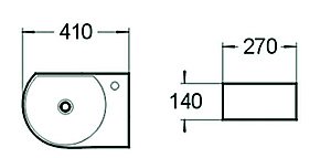Раковина накладная SantiLine 41 SL-2015 белая купить в интернет-магазине Sanbest