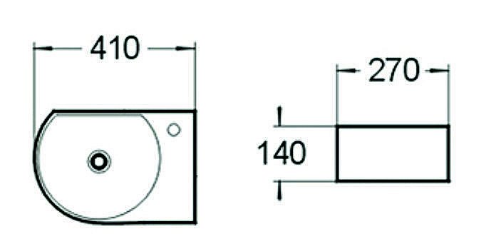 Раковина накладная SantiLine 41 SL-2015 белая купить в интернет-магазине Sanbest