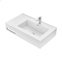 Раковина Акватон Квадро Про 1A734331QA01R 80 белая правая купить в интернет-магазине сантехники Sanbest