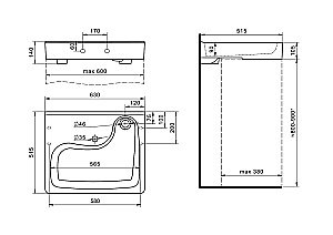 Раковина на стиральную машину Santek Клио 63 1.WH50.1.770 белая купить в интернет-магазине Sanbest