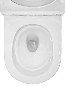 Унитаз напольный Azario Mizen AZ-8300 белый, безободковый, с бачком, с крышкой микролифт, слив торнадо купить в интернет-магазине Sanbest