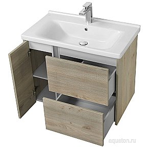 Тумба с раковиной Акватон Стоун 80 сосна арлингтон для ванной в интернет-магазине Sanbest