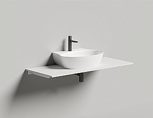 Раковина Salini ALDA WALL 01 140321M 58 из искусственного камня S-Stone, белая матовая купить в интернет-магазине Sanbest