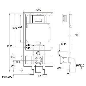Унитаз с инсталляцией WeltWasser BAMBERG 545+GELBACH 043 GL-BL+BAMBERG WT черный/кнопка белая, безободковый, с крышкой микролифт, слив торнадо купить в интернет-магазине Sanbest