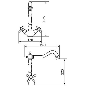 Смеситель для раковины Veragio Agatha VR.AGT-3721.CR купить в интернет-магазине сантехники Sanbest