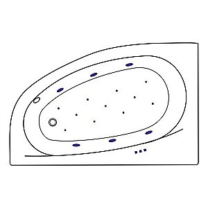 Ванна акриловая EXCELLENT Kameleon RELAX WAEX.KML17.RELAX.CR 170x110 белая с гидромассажем купить в интернет-магазине Sanbest