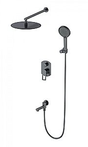Душевая система встраиваемая WONZON & WOGHAND FRAME, Темный графит (WW-88939010-BGM) купить в интернет-магазине сантехники Sanbest