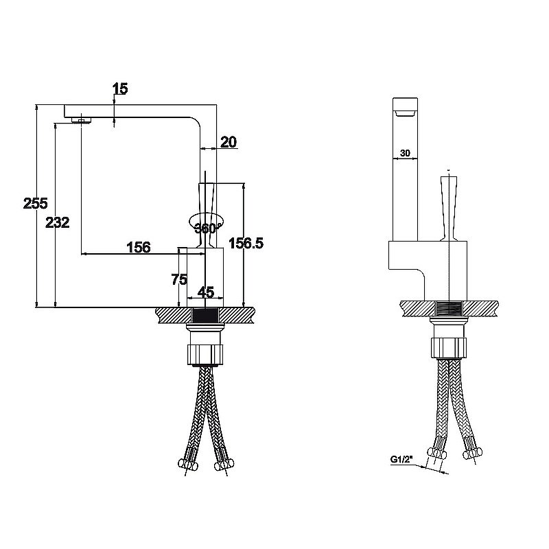 Смеситель для кухни Kaiser Vista 65044 купить в интернет-магазине сантехники Sanbest
