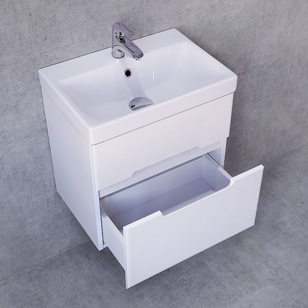 Тумба с раковиной Jorno Moduo Slim 50 для ванной в интернет-магазине Sanbest