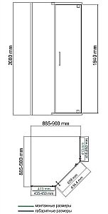 Душевой уголок WasserKRAFT Leine 35P11 90x90 купить в интернет-магазине Sanbest