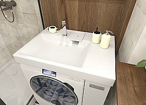 Тумба с раковиной Эстет Riga Luxe 80 с дверкой для ванной в интернет-магазине Sanbest