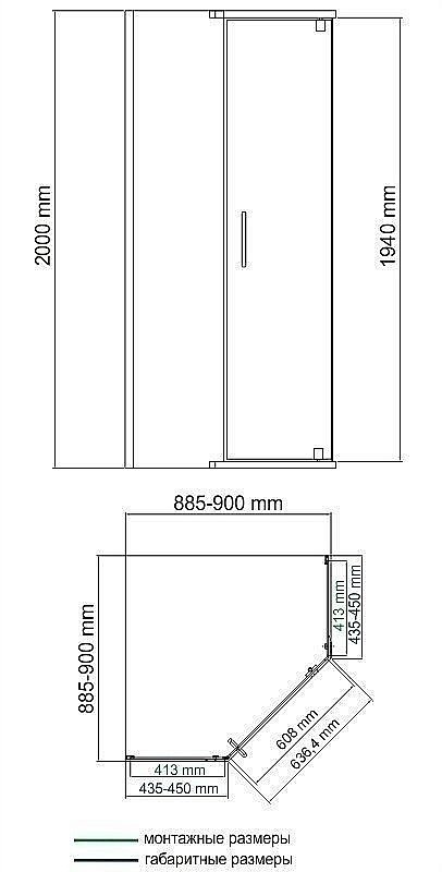 Душевой уголок WasserKRAFT Leine 35P11 90x90 купить в интернет-магазине Sanbest