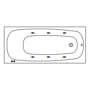 Ванна с гидромассажем WhiteCross LAYLA SOFT 180x80 белая/бронза купить в интернет-магазине Sanbest
