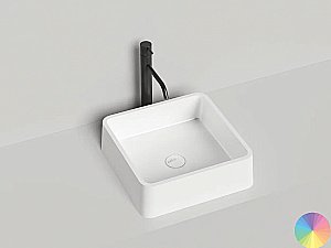 Раковина накладная Salini GLORIA 02 1102202MF 41,5 из искусственного камня S-Stone, матовая, цвет по RAL полностью купить в интернет-магазине Sanbest