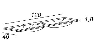 Тумба с раковиной Cezares TIFFANY 120 Grigio Nuvola для ванной в интернет-магазине Sanbest