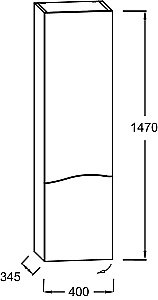 Пенал Jacob Delafon Sherwood 40 состаренный дуб для ванной в интернет-магазине сантехники Sanbest