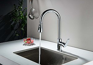 Смеситель для кухни Aquatek Лугано AQ1784CR хром купить в интернет-магазине сантехники Sanbest