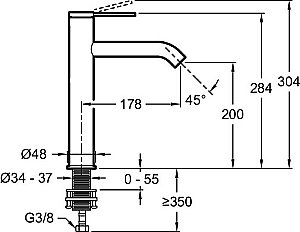 Cмеситель для раковины Jacob Delafon GRANDS BOULEVARDS E77959-4AND-2MB латунь матовая купить в интернет-магазине сантехники Sanbest