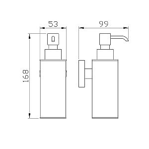 Дозатор мыла WONZON & WOGHAND EASY, Хром (WW-8132) купить в интернет-магазине сантехники Sanbest