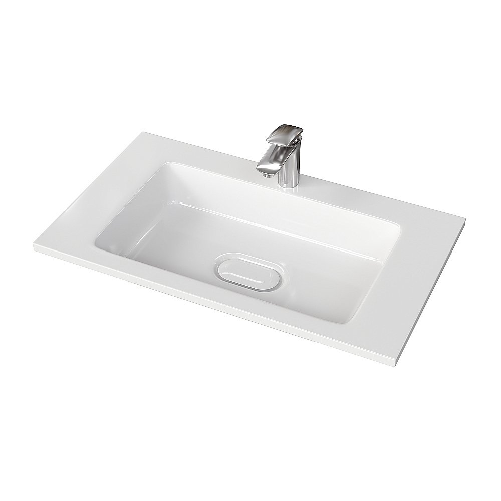 Тумба с раковиной Taliente Olejo 100 белый глянцевый для ванной в интернет-магазине Sanbest