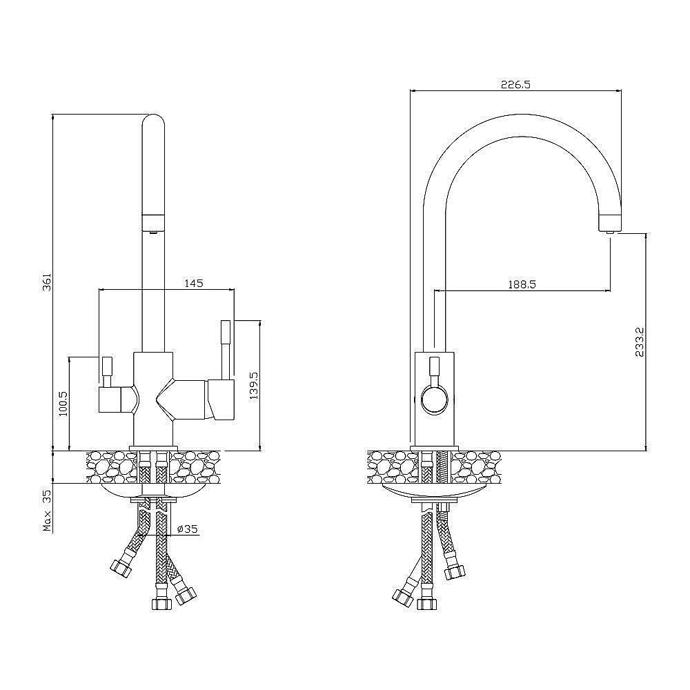 Смеситель для кухни Olive's Balear 13440BL купить в интернет-магазине сантехники Sanbest