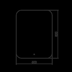 Зеркало с подсветкой ART&MAX MODICA AM-Mod-600-800-DS-F в ванную от интернет-магазине сантехники Sanbest