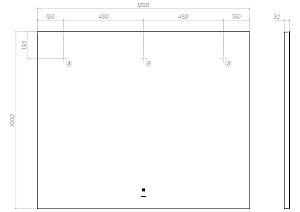 Зеркало VIGO Quadro Classic z.QUA.120 в ванную от интернет-магазине сантехники Sanbest