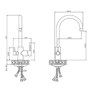 Смеситель для кухни Olive's Balear 13440BL купить в интернет-магазине сантехники Sanbest
