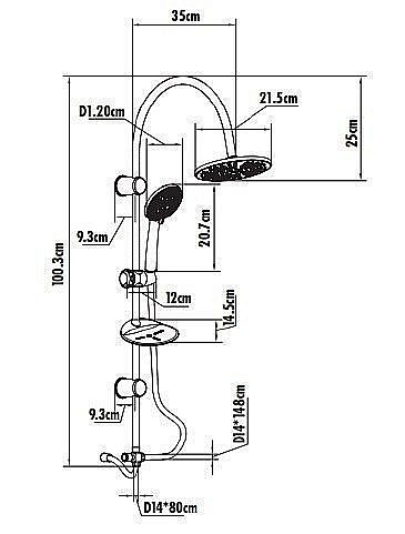 Душевая система CREAVIT SH610 купить в интернет-магазине сантехники Sanbest