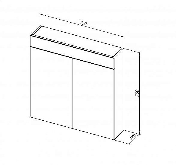 Зеркальный шкаф De Aqua Эколь 186495 75 белый купить в интернет-магазине сантехники Sanbest
