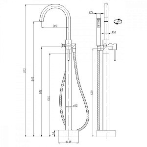 Смеситель для ванны ABBER Wasser Kreis AF8116 хром купить в интернет-магазине сантехники Sanbest