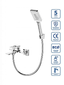 Смеситель для ванны BelBagno Luce LUC-VASM-CRM хром купить в интернет-магазине сантехники Sanbest