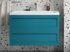 Тумба с раковиной Art&Max AM_Platino_900_2C_SO_TM бирюзовый матовый для ванной в интернет-магазине Sanbest