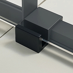 Душевая дверь Timo TDSS-120/03C-8L/R 120 профиль черный/стекло прозрачное купить в интернет-магазине Sanbest