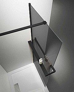 Душевое ограждение Vincea Walk-In HR 80 VSW-4HR800CGB стекло тонированное/профиль черный купить в интернет-магазине Sanbest