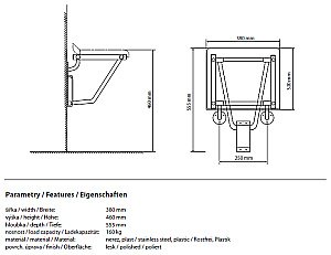 Сидeнье для душа откидное Bemeta Help program 326325056 купить в интернет-магазине сантехники Sanbest