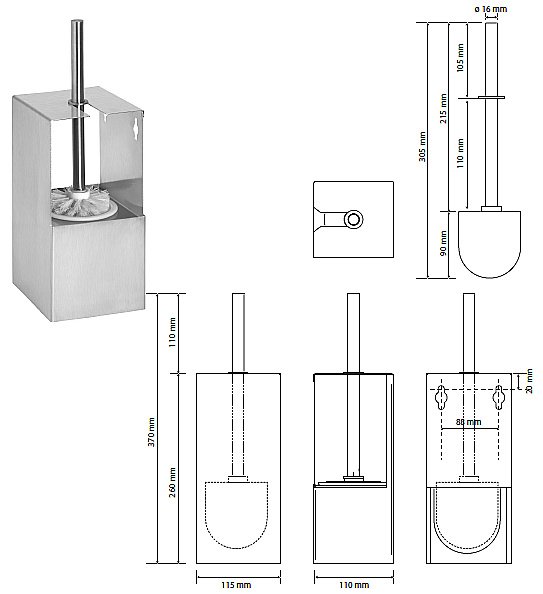 Ёрщик подвесной Bemeta Niva 101113091 купить в интернет-магазине сантехники Sanbest