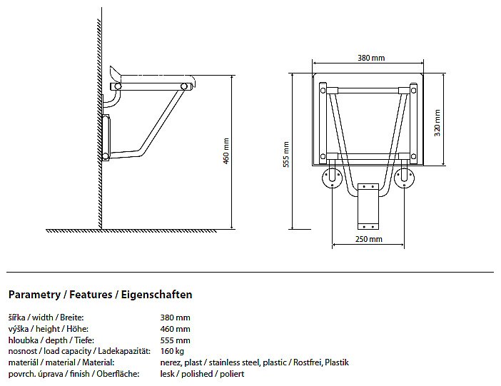 Сидeнье для душа откидное Bemeta Help program 326325056 купить в интернет-магазине сантехники Sanbest