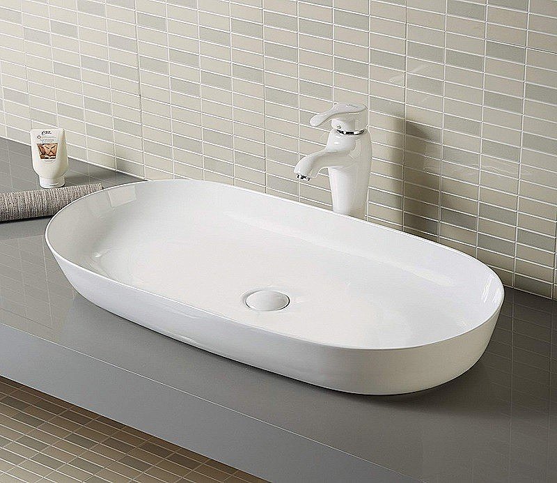 Раковина накладная Ceramalux N 81 78327 белая купить в интернет-магазине Sanbest