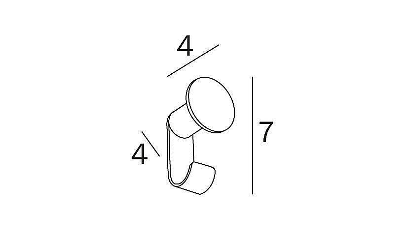 Крючок Inda One AV120BNE черный  купить в интернет-магазине сантехники Sanbest