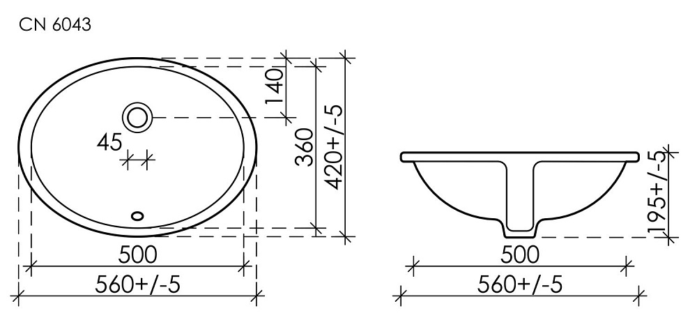 Раковина Ceramica Nova Element CN6043 купить в интернет-магазине Sanbest